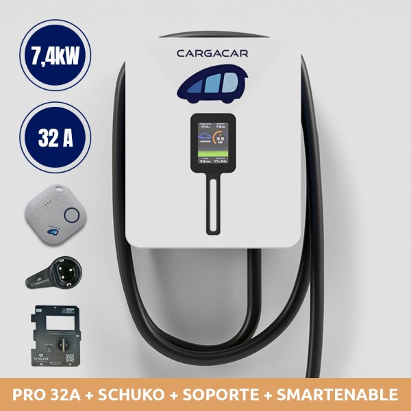 Pack Cargador monofásico Woltio PRO 32A + Accesorios